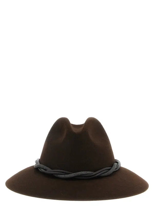 'Fedora' Monile's hat BRUNELLO CUCINELLI Brown