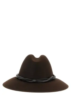 'Fedora' Monile's hat Woman BRUNELLO CUCINELLI Brown