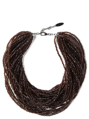 Glass and silver chocker BRUNELLO CUCINELLI Brown