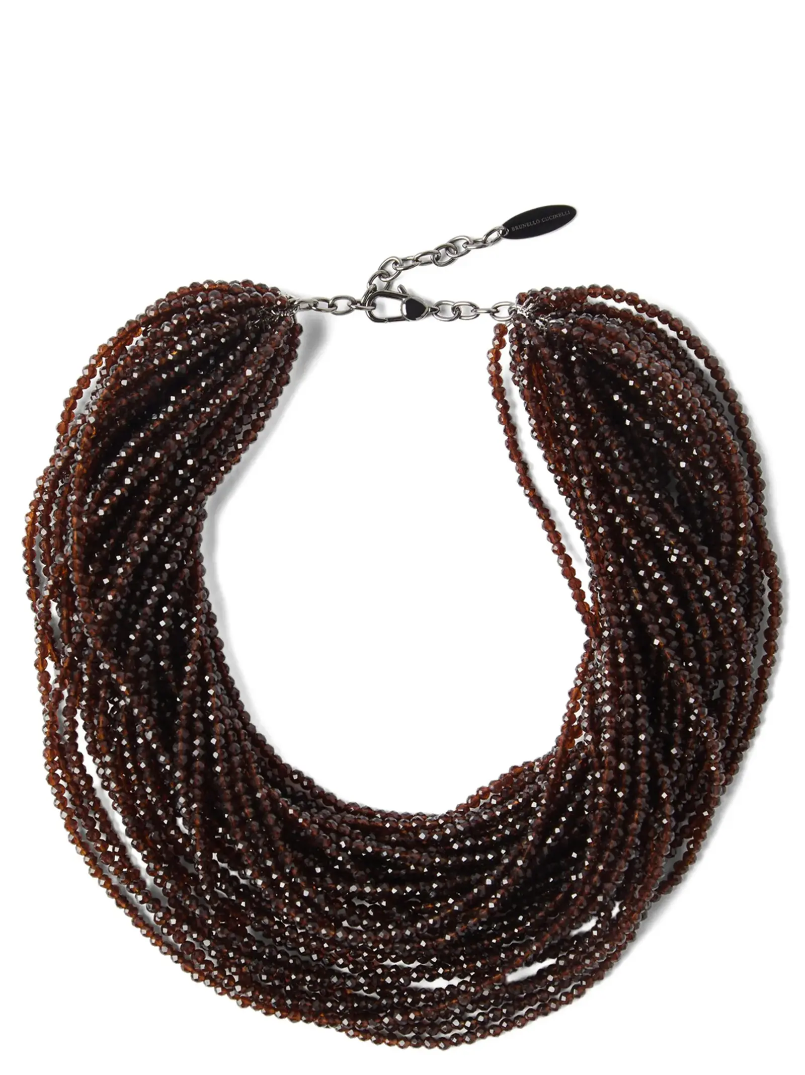Кольє Brunello Cucinelli Glass and silver chocker Коричневе 1 Glass and silver chocker BRUNELLO CUCINELLI Brown