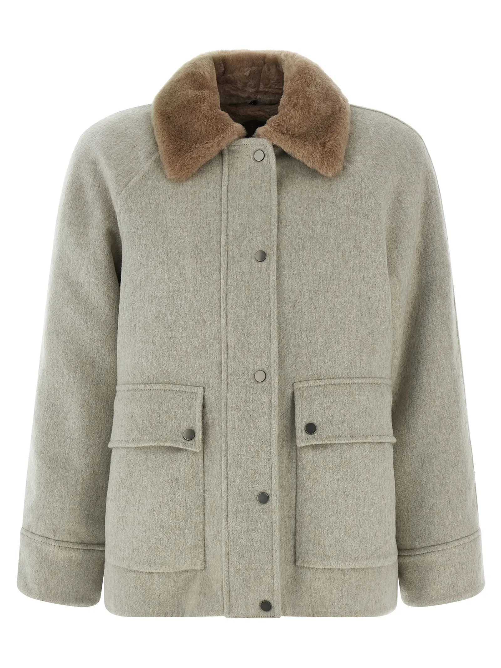 Куртка з овчини Sheepskin insert Brunello Cucinelli Бежева 1 Sheepskin insert jacket BRUNELLO CUCINELLI Beige