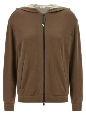 Monile hoodie BRUNELLO CUCINELLI Brown