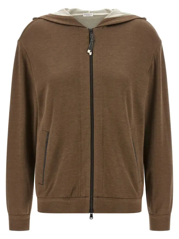 Monile hoodie BRUNELLO CUCINELLI Brown