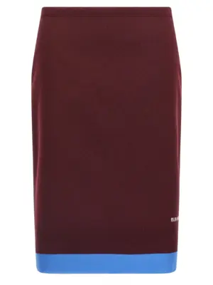 Double layer skirt MIU MIU Bordeaux