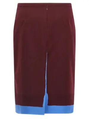 Double layer skirt MG2331SOOO17HJF041F MIU MIU Bordeaux