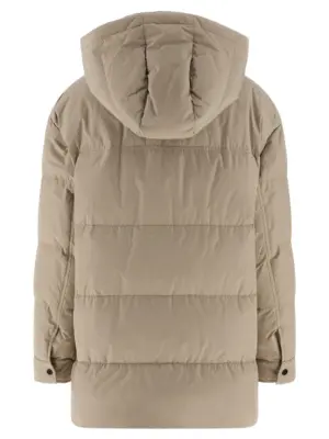 Knitted neck down jacket MG5017784C6037 BRUNELLO CUCINELLI Beige