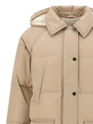 'Shiny Zipper Pull' down jacket Woman BRUNELLO CUCINELLI Beige