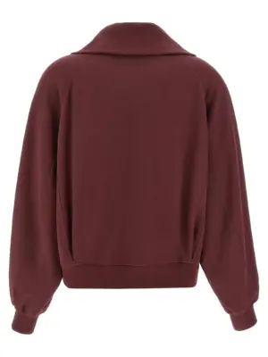 'Shiny Flap Detail' sweatshirt MH827SN706C7235 BRUNELLO CUCINELLI Bordeaux