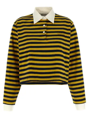 Striped polo shirt MIU MIU Multicolor