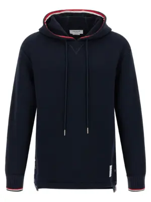 RWB tape hoodie THOM BROWNE Blue