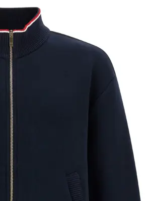 RWB piping sweatshirt Man THOM BROWNE Blue