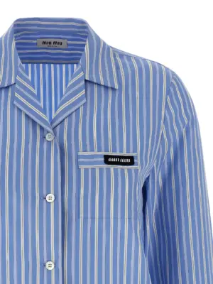 Striped shirt Woman MIU MIU Light Blue