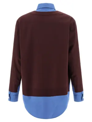 Poplin and cashmere shirt MK1962SOOO17HJF041F MIU MIU Multicolor