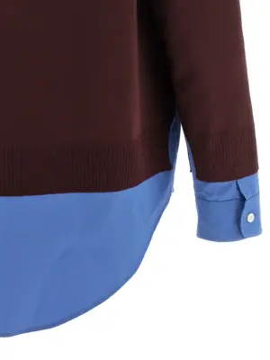 Poplin and cashmere shirt 100% virgin wool MIU MIU Multicolor