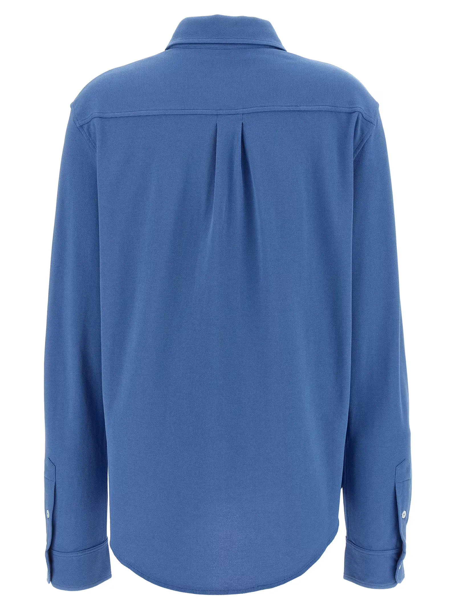 Сорочка піке з бавовни Miu Miu Блакитна 2 Piqué cotton shirt MK1980SOOO14RWF0237 MIU MIU Light Blue