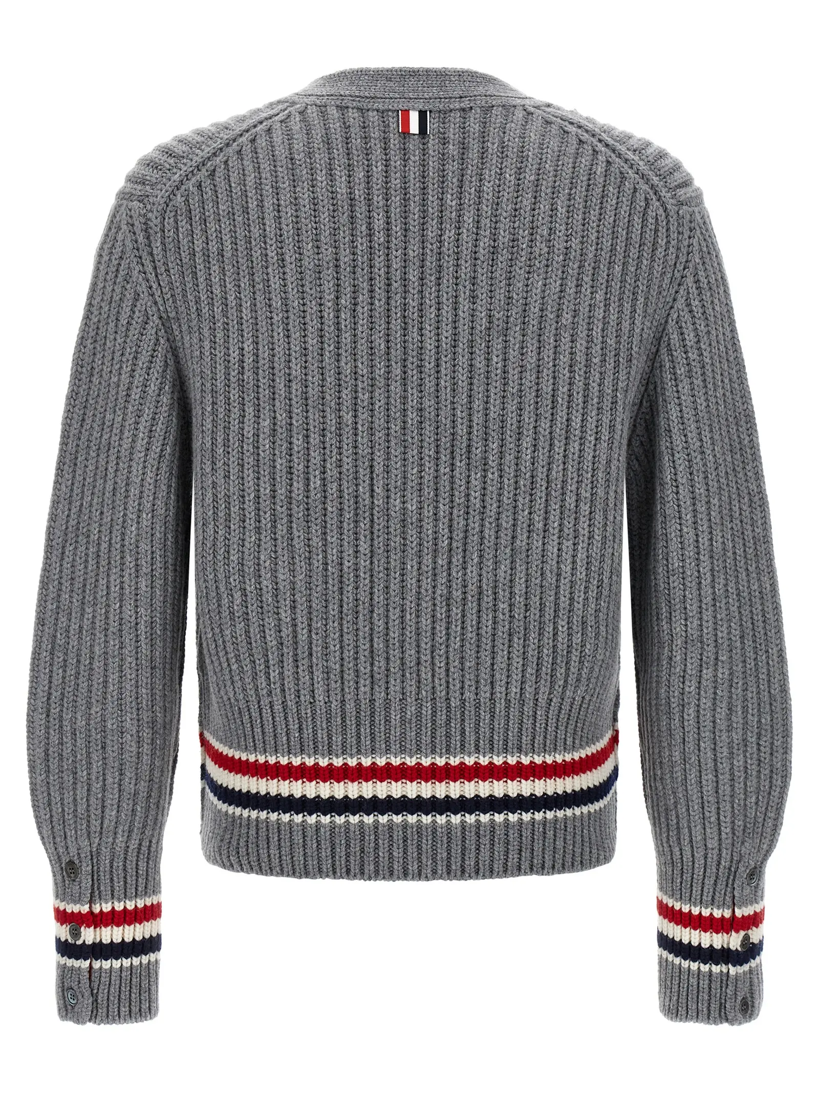 Кардиган Thom Browne RWB tape Сірий 2 RWB tape cardigan MKC612AY2001055 THOM BROWNE Gray