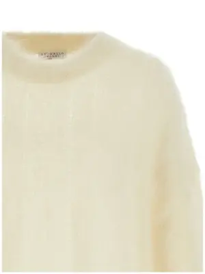 Mohair silk sweater Woman BRUNELLO CUCINELLI White