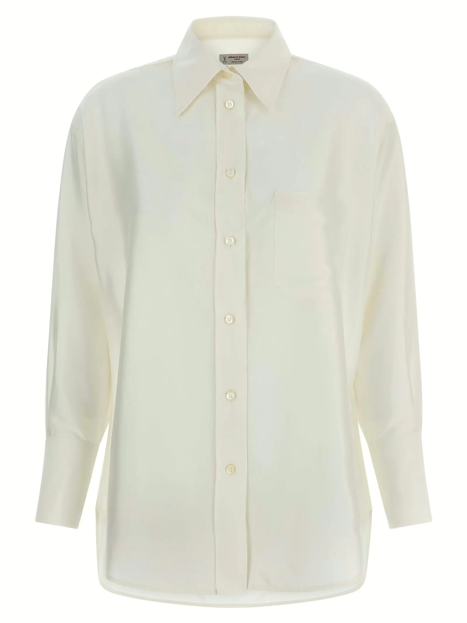Сорочка шовкова Alberto Biani Біла 1 Silk shirt ALBERTO BIANI White