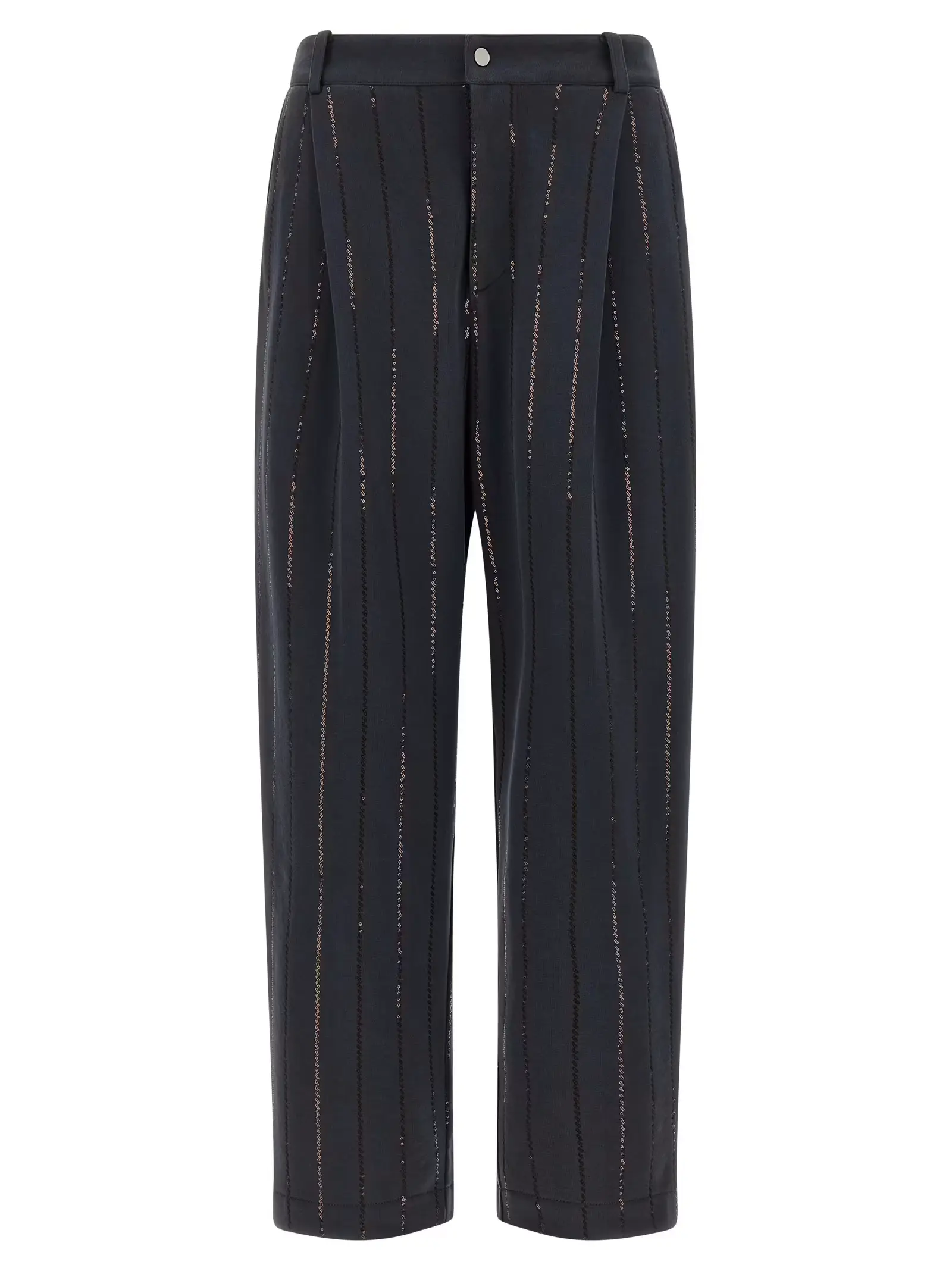 Джоггери Brunello Cucinelli Dazzling Chalk Stripe Embroidery Сірі 1 'Dazzling Chalk Stripe Embroidery' joggers BRUNELLO CUCINELLI Gray