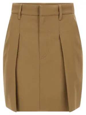 Pleated skirt BRUNELLO CUCINELLI Brown