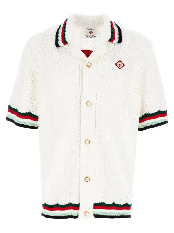 'Sporty Faux Crochet' shirt CASABLANCA Multicolor