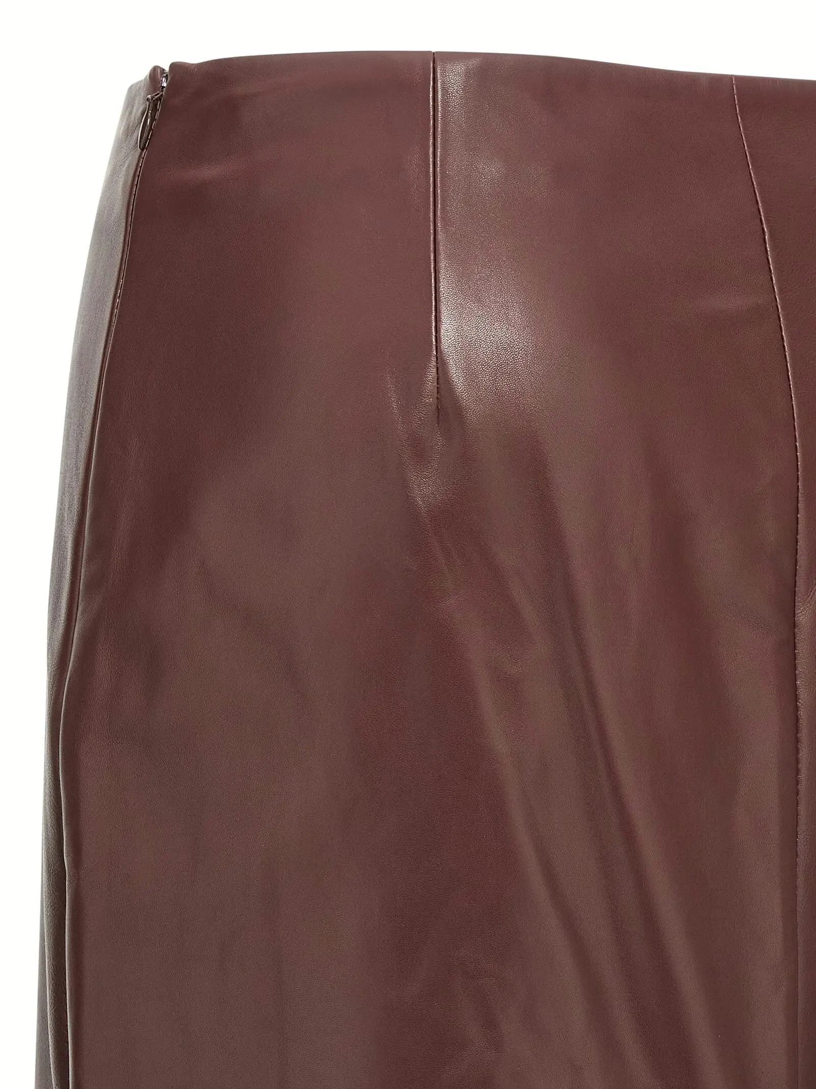 Спідниця Column Long Brunello Cucinelli Бордова 4 'Column Long' skirt 100% lamb leather (Ovis aries) BRUNELLO CUCINELLI Bordeaux