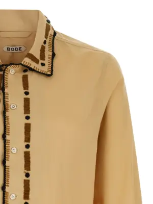 'Beaded Ryegrass' shirt Man BODE Beige