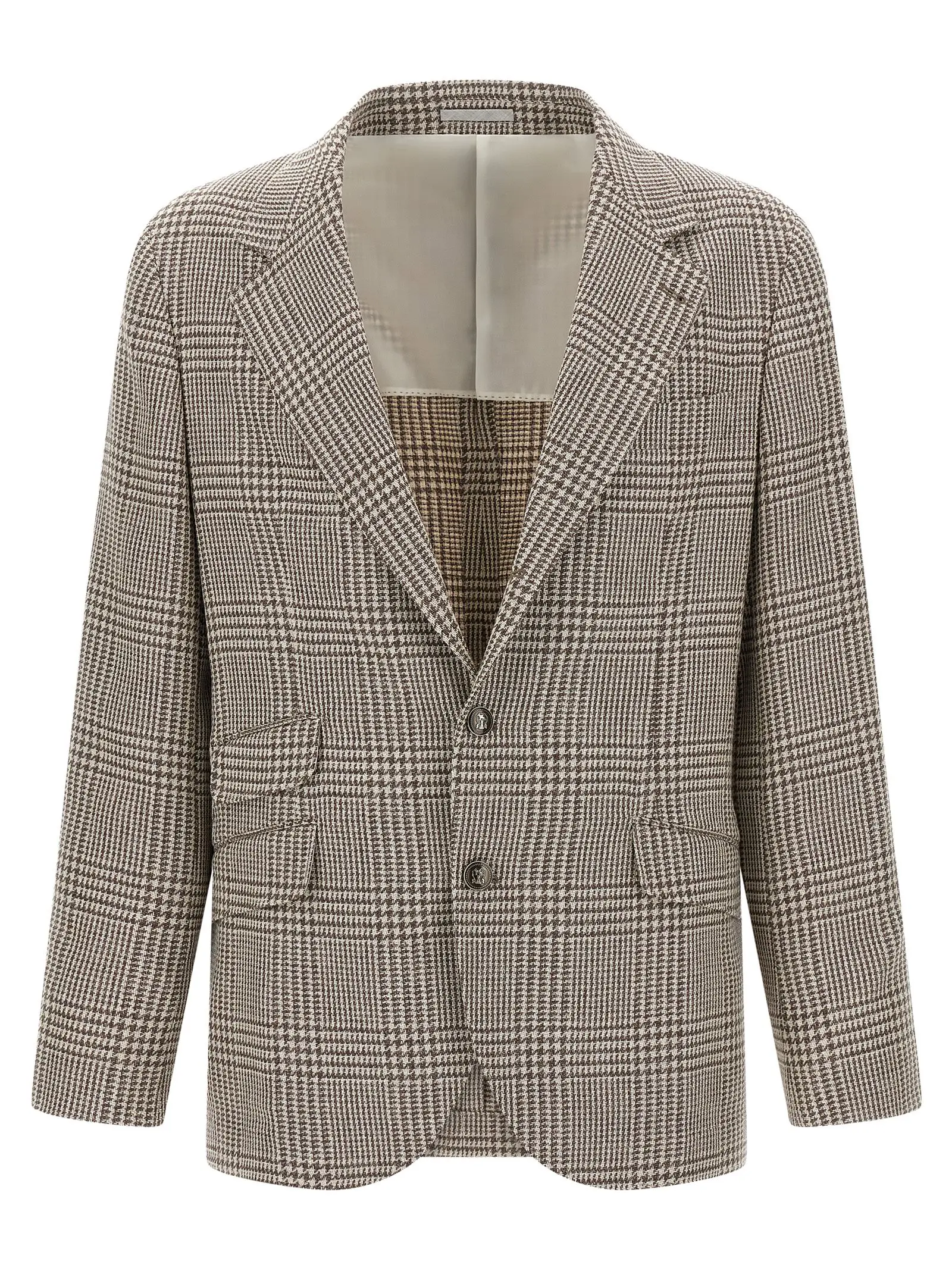 Піджак Brunello Cucinelli Houndstooth Багатокольоровий 1 Houndstooth blazer BRUNELLO CUCINELLI Multicolor