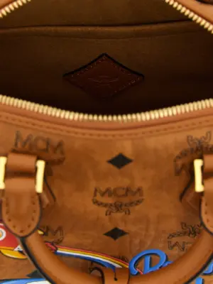 'Ella Boston' top case 63% polyurethane 20% polyester 17% cotton MCM Brown