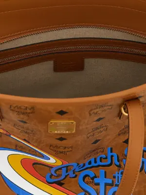 Small 'Toni' shopping bag 63% polyurethane 20% polyester 17% cotton MCM Brown