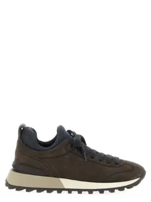 Suede sneakers BRUNELLO CUCINELLI Brown