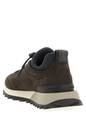 Suede sneakers Woman BRUNELLO CUCINELLI Brown