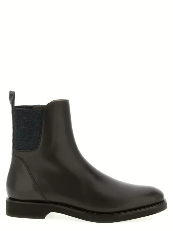 Monile ankle boots BRUNELLO CUCINELLI Brown