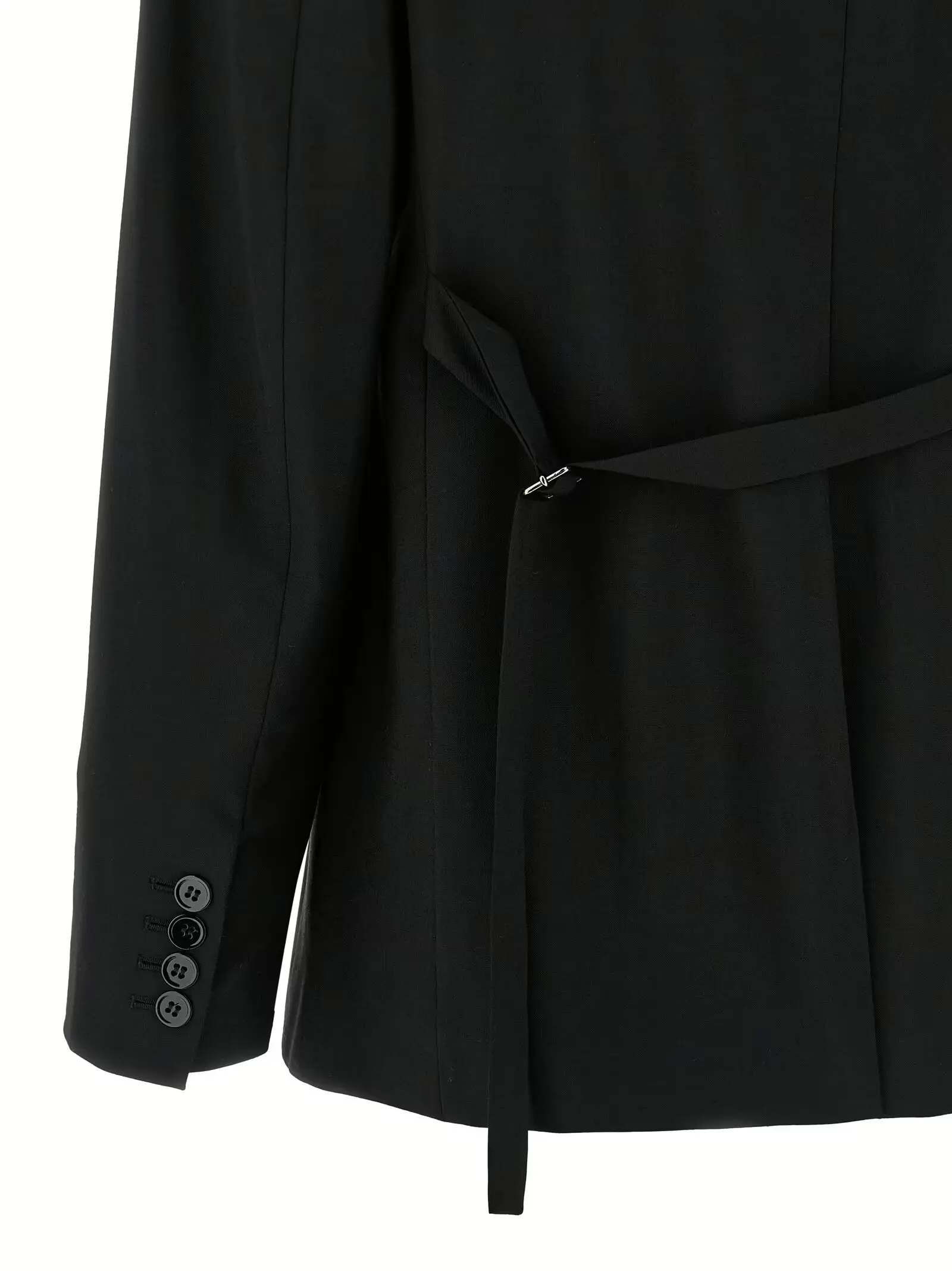 Блейзер з поясом Nensi Dojaka Чорний 4 Belt blazer 43% virgin wool 53% polyester 4% elastane NENSI DOJAKA Black