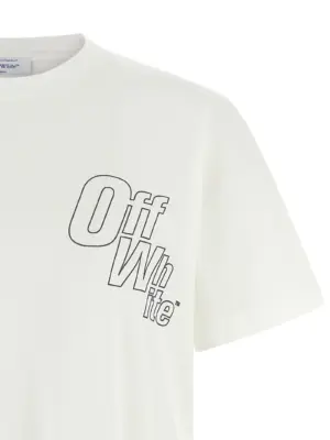 'Outline Arrow Slim' T-shirt Man OFF-WHITE White