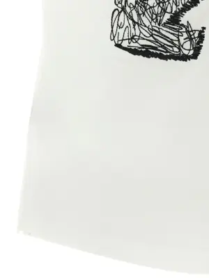 'Scribble Arrow Skate' T-shirt 100% cotton OFF-WHITE White/Black