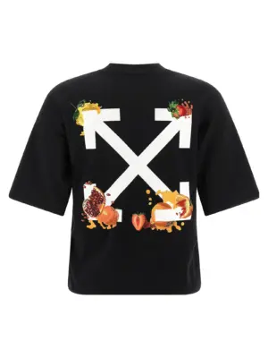 'Emb Fruits Arrow' T-shirt OWAA124F25JER00310011001 OFF-WHITE Black