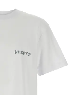 Printed T-shirt Man PURPLE White