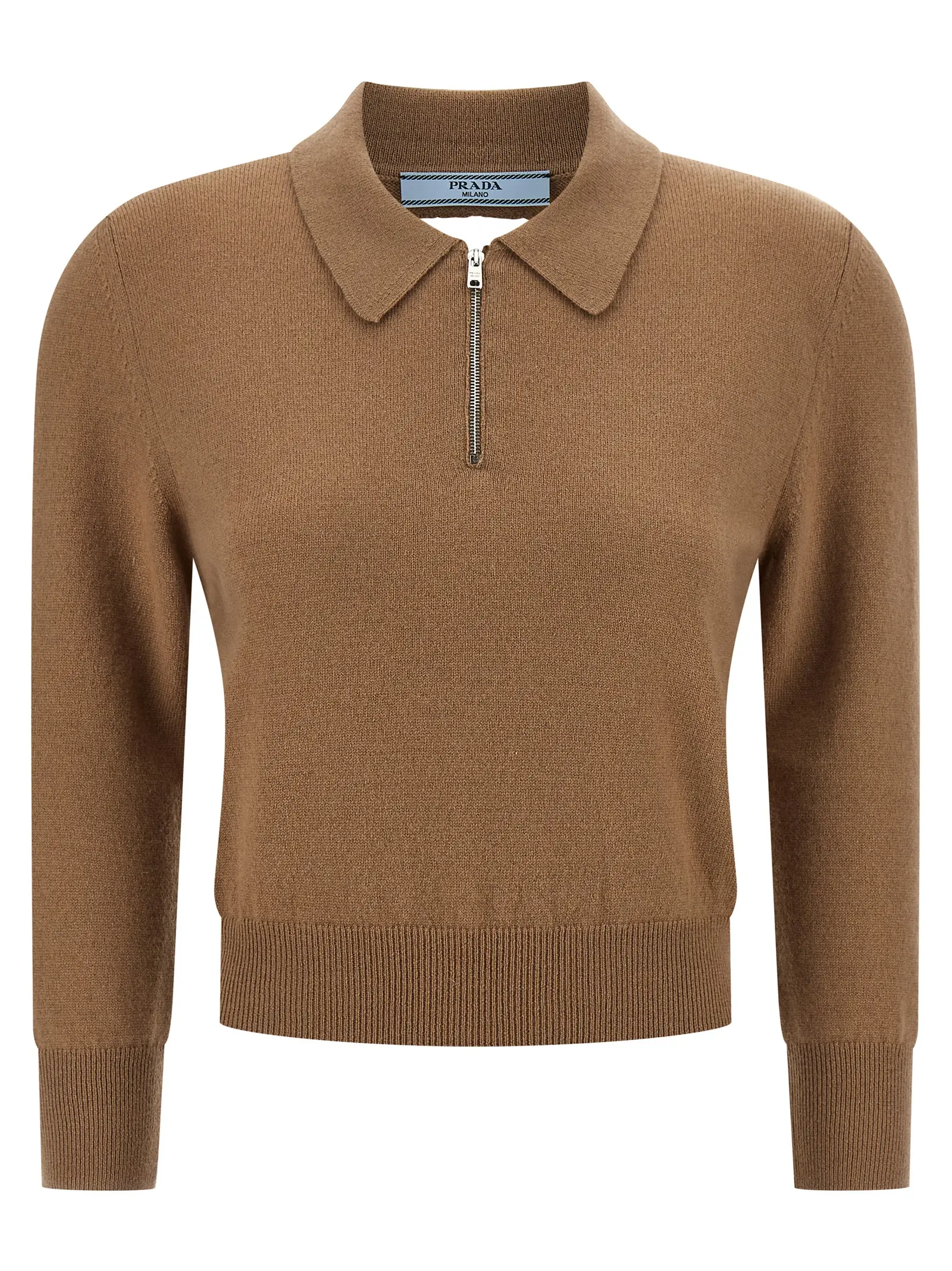Поло Prada Wool Бежеве 1 Wool polo shirt PRADA Beige
