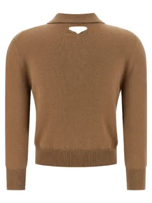 Wool polo shirt P24R2PSOOO17KCF0040 PRADA Beige