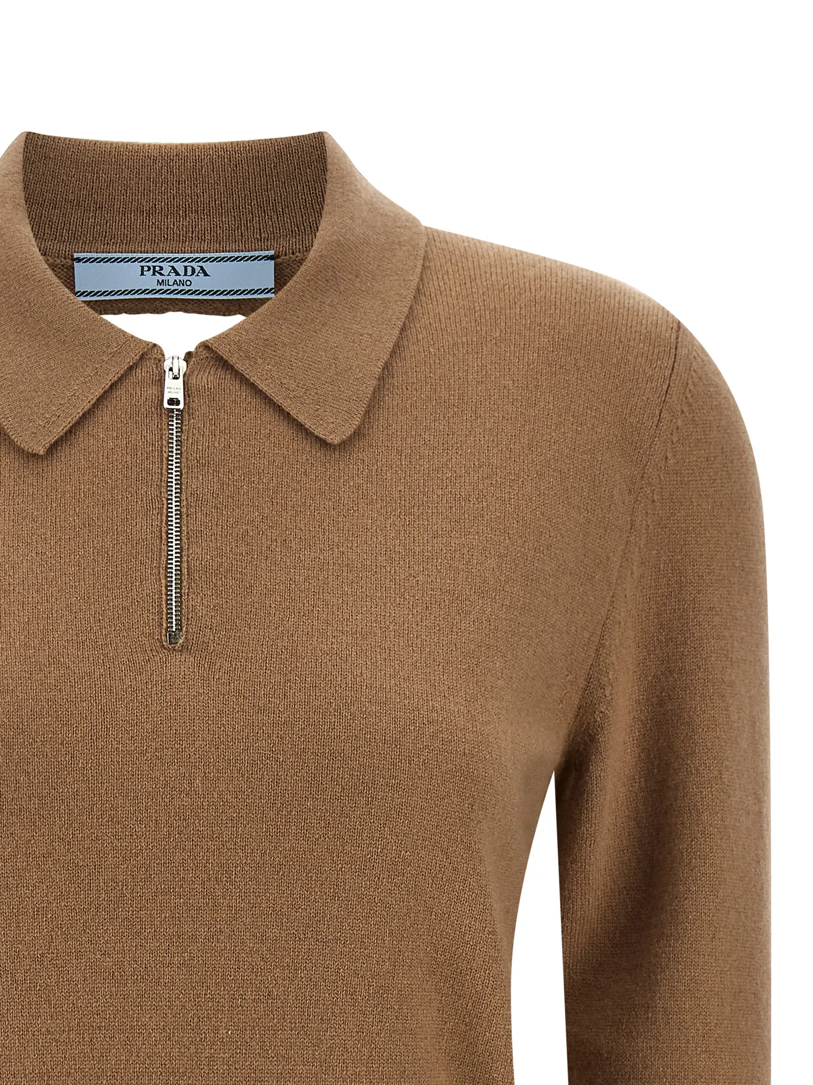 Поло Prada Wool Бежеве 3 Wool polo shirt Woman PRADA Beige