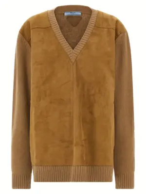 Suede sweater PRADA Brown