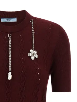 Charms sweater Woman PRADA Bordeaux