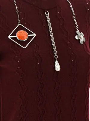 Charms sweater 100% virgin wool PRADA Bordeaux