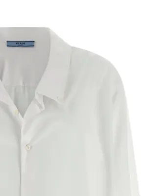 Poplin shirt Woman PRADA White