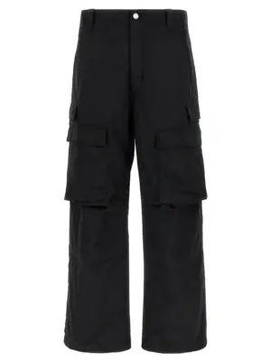 'Woven Cargo' pants PURPLE Black