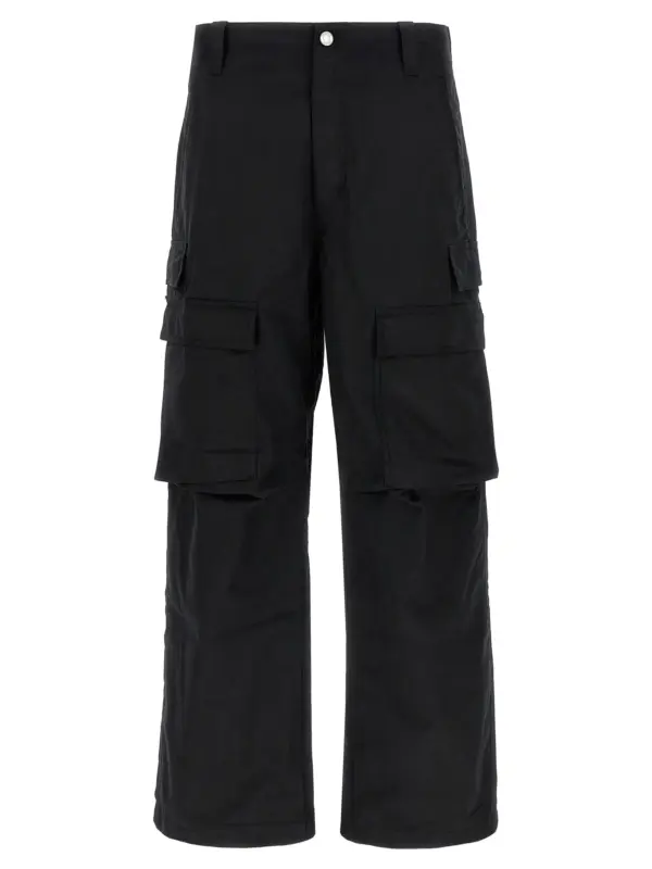 'Woven Cargo' pants PURPLE Black