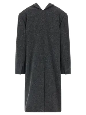Shetland Wool coat P674SYSOOO18OYF0480 PRADA Gray