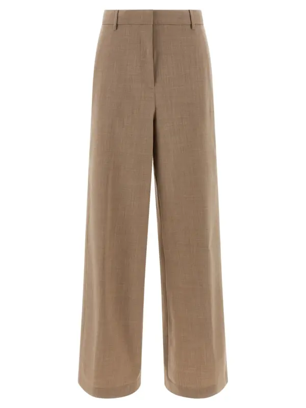 Mélange wool pants FABIANA FILIPPI Beige