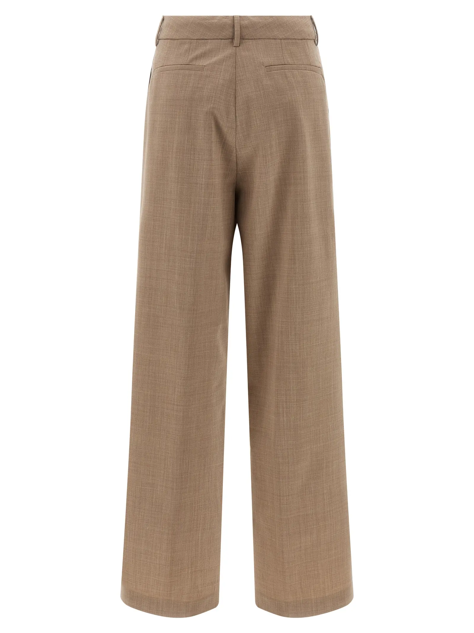 Штани з вовни Fabiana Filippi Mélange Бежеві 2 Mélange wool pants PAD225F307L6710157 FABIANA FILIPPI Beige